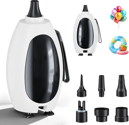 Togvu Electric Balloon Pump, 3-in-1 Portable Air Pump for Inflatables and Balloons, Dual Nozzle Balloon Blower Machine for Latex 260q Foil Balloons 110V Inflator Deflator for Pool Floats Air Mattress