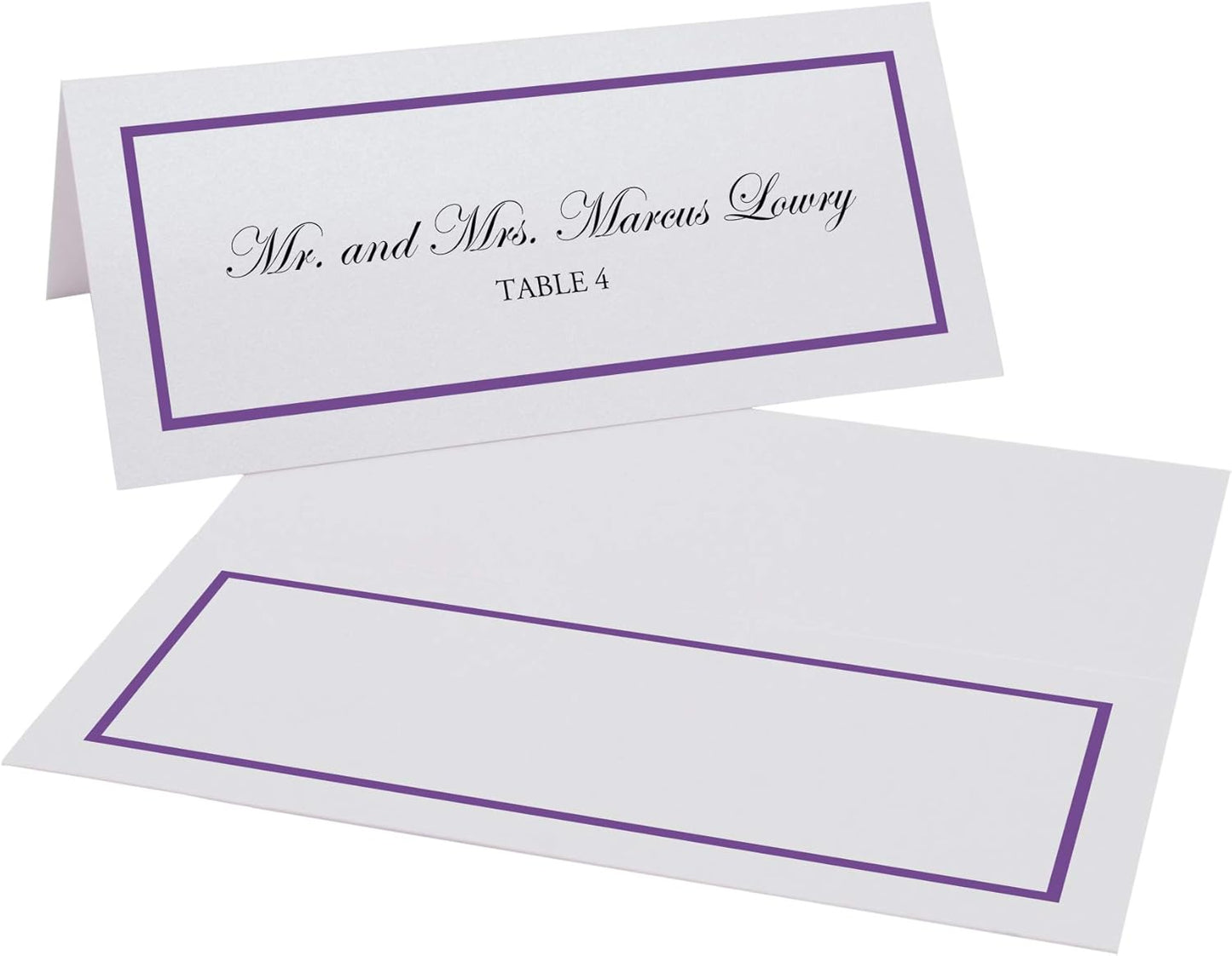 Single Line Border Printable Place Cards, Gold (Choose Color), Set of 60 (10 Sheets), Laser & Inkjet Printers - Wedding, Party, Dinner, and Special Events - Made in the USA