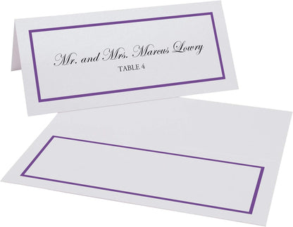 Single Line Border Printable Place Cards, Gold (Choose Color), Set of 60 (10 Sheets), Laser & Inkjet Printers - Wedding, Party, Dinner, and Special Events - Made in the USA