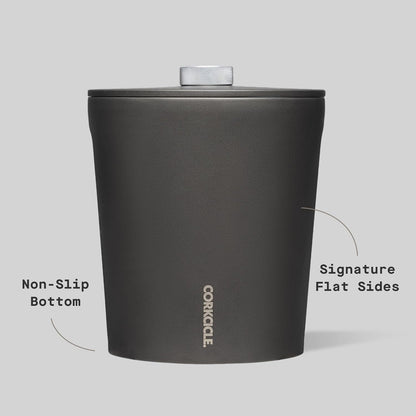 Corkcicle Insulated Ice Bucket with Lid - Stainless Steel - Summer Gift - 100 oz - Ceramic Slate