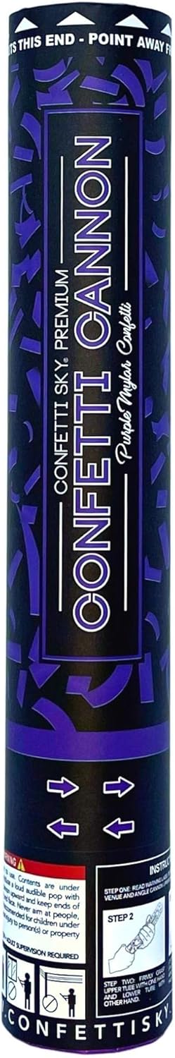 Confetti Sky [6 Pack] 12 Inch Confetti Cannons | Multicolor Confetti Poppers for Wedding Celebration, Birthday Party, Pranks, Graduation, Christmas Eve and New Year Celebration