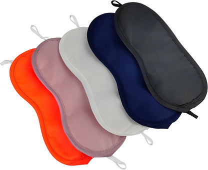 5 Pcs Eye Masks, Sleeping Mask Lightweight Shade Blindfold, Eye Covers for Sleeping Travel Sleep Party Games, Unisex (Black)