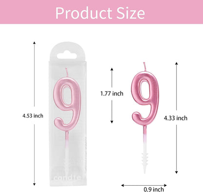 Beanlieve 10-Pieces Numeral Birthday Candles - Cake Numeral Candles Number 0-9 Glitter Cake Topper Decoration for Birthday,Wedding Anniversary,Party Celebration (Colourful)