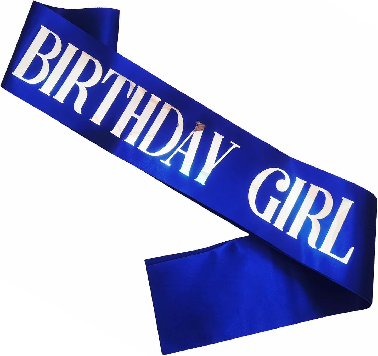 Birthday Girl Sash, Pink Foil White Birthday Sash for Girl Sweet 16th 18th 20th 21st 30th Fun Birthday Party Gifts Favors Decorations