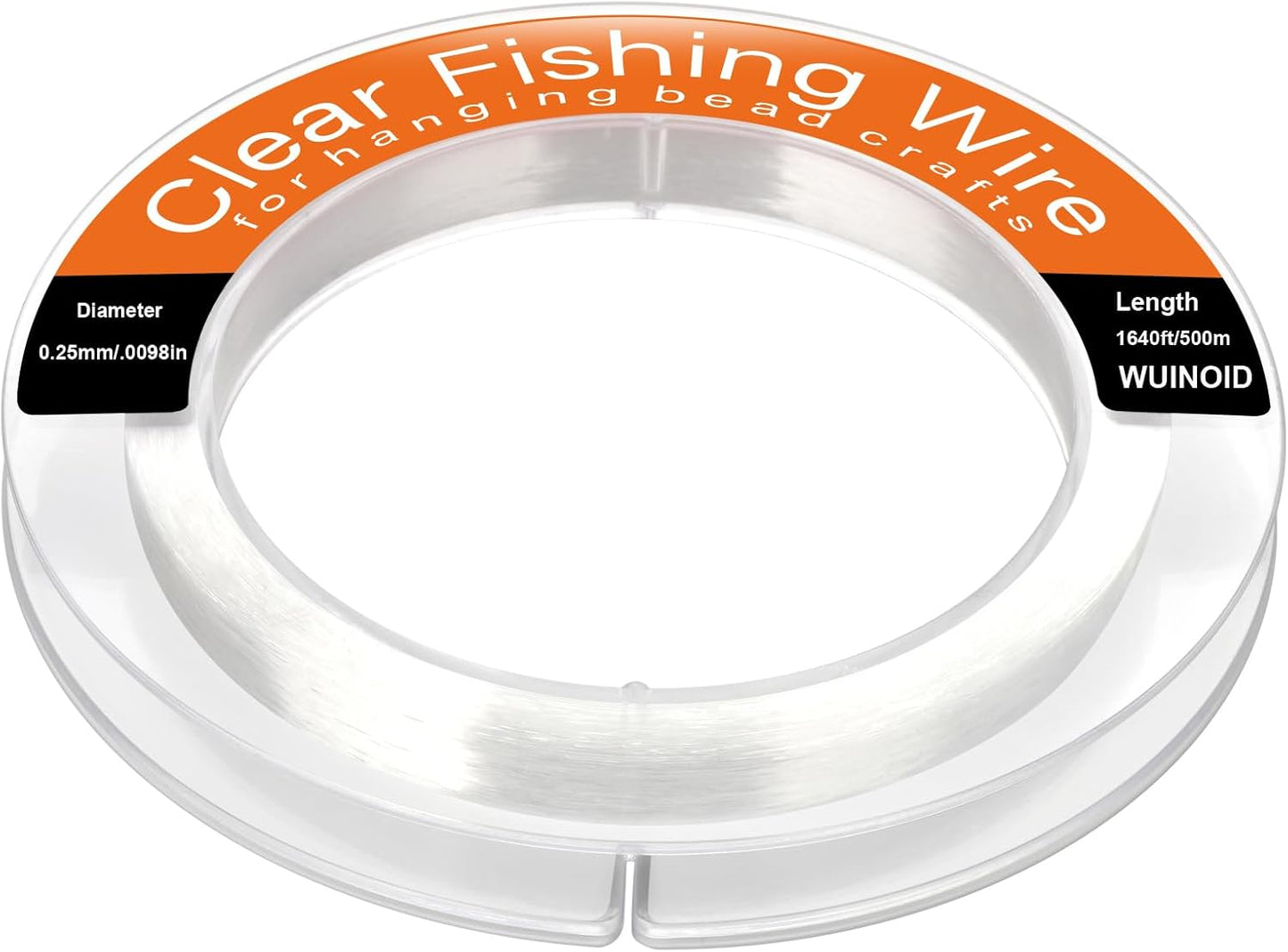Clear Fishing Line Wire 755 ft, Invisible Monofilament Fishing Line Wire, Nylon String for Hanging Balloons Garland Crafts Picture Decorations, Clear String Threads Cords WUINOID