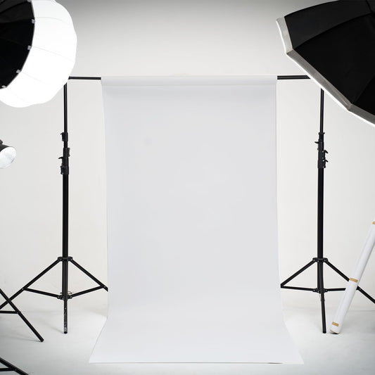 Kate Seamless Paper Backdrop for Photography Photo Backdrop Paper (53''x16.4' Arctic White)
