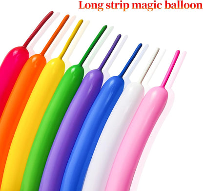 260 Balloons Clear, Thickening Long Balloons for Tying Arch, Twisting Latex Animals Magic Modeling Skinny Birthday Balloon for Kid‘s Party Wedding Decoartion Supply 100pcs