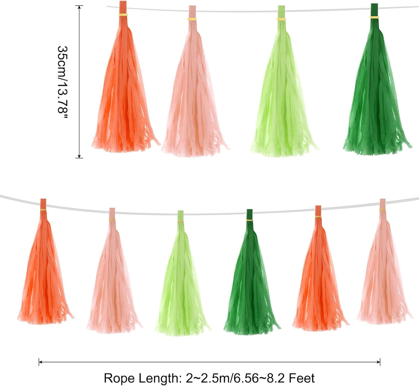 MECCANIXITY 20Pcs Light Blue Tassel Garland Banner with Rope Tissue Paper Tassels Party DIY Kits for Anniversary Wedding Birthday Party