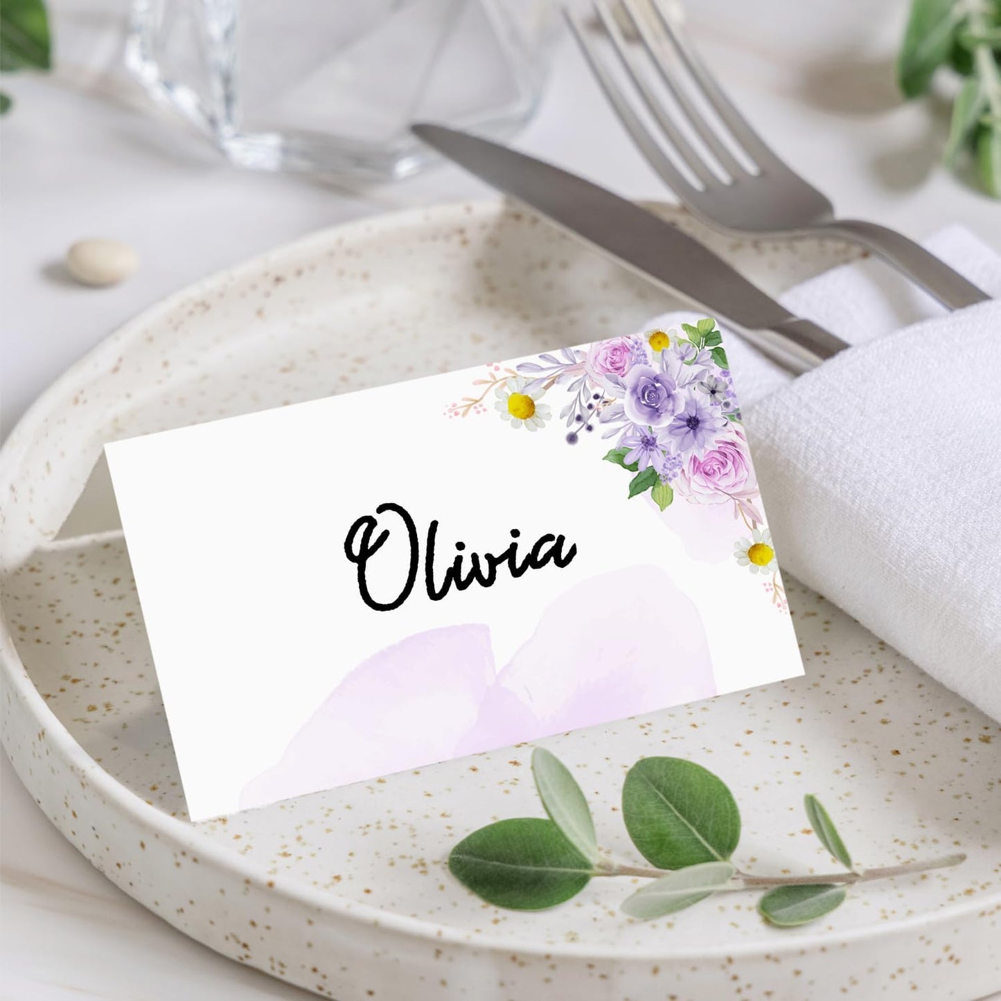 Gold Foil Place Cards for Table Setting, Printable Tent Cards for Food Buffet, Name Card for Wedding Banquet, Bridal Shower, Baby Shower, Birthday Party Decorations (25 Pack)-07