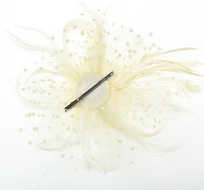 DRESHOW Fascinators Hat Flower Mesh Ribbons Feathers on a Headband and a Clip Tea Party Headwear for Girls and Women - Colors B