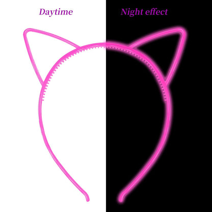 ZIRICHER 6 Colors Glow in the Dark Headbands, Plastic Light Up Hair Band Crowns Luminous Headband For Girls Party Headbands