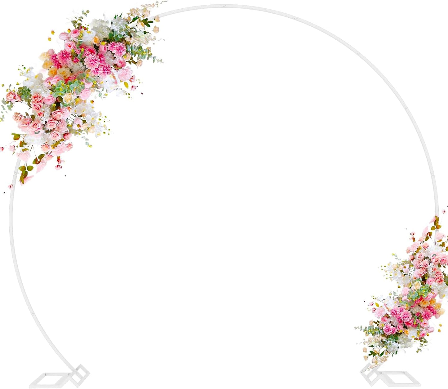 Wokceer Round Backdrop Stand 8FT Gold Wedding Arch Metal Circle Balloon Arch Stand for Birthday Party Wedding Bridal Shower Anniversary Ceremony