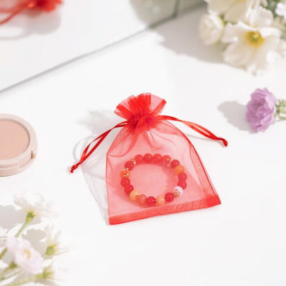 joycraft 50Pcs Organza Bags, 2x3 inch Gift Favor Bags, White Wedding Favor Bags, Jewelry Pouches with Drawstring, Mesh Bags Drawstring for Jewelry, Festival, Makeup, Candy, Desserts