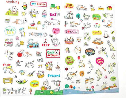 ALIMITOPIA Adhesive Sticker,12 Sheets(240pcs) Stamp Shape DIY Decorative Paper Paster Ornament Mark