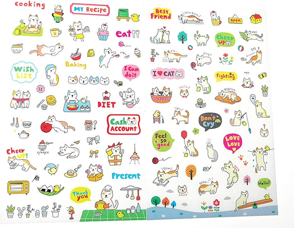 ALIMITOPIA Adhesive Sticker,12 Sheets(240pcs) Stamp Shape DIY Decorative Paper Paster Ornament Mark