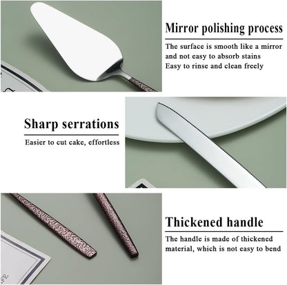 Evanda Wedding Cake Knife and Server Set, Cake Cutte Pie Server for Everyday, Wedding and Birthdays, Dishwasher Safe
