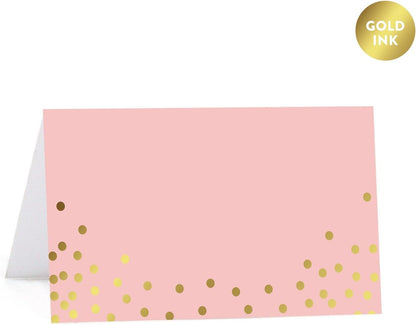 Andaz Press Blush Pink and Metallic Gold Confetti Polka Dots Bachelorette Party Bridal Shower Collection, Scavenger Hunt Game Cards, 20-Pack