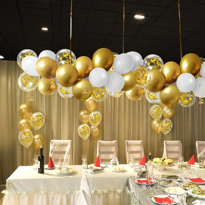 Gold Confetti Balloons, 50 Pcs 12 Inch, Glitter Gold Confetti Party Balloons, Party Decorations, Birthday Wedding Baby Shower Party Balloons Decorations