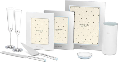 Kate Spade New York Take the Cake Knife and Server 2-Piece Dessert Serving Set, Silver-plate and Turquoise