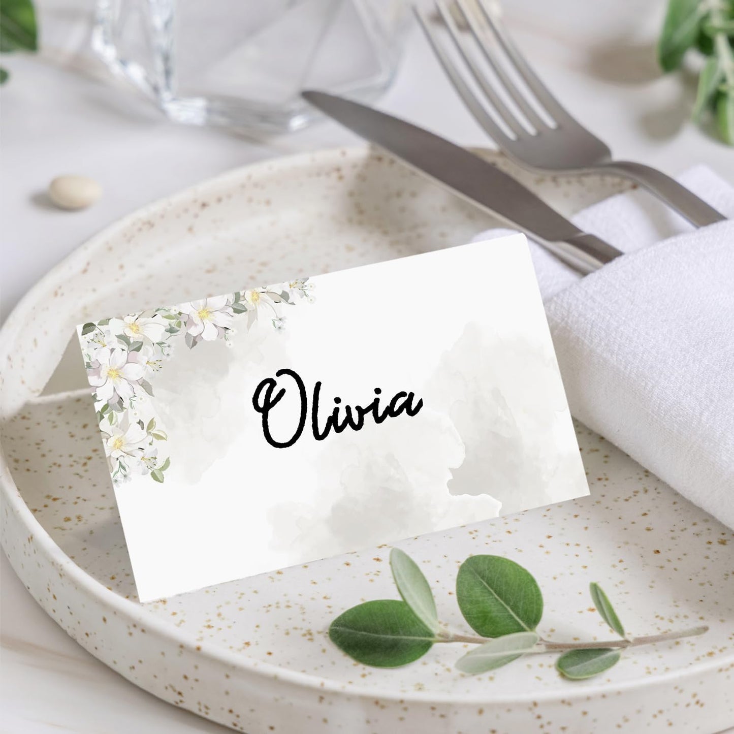 Gold Foil Place Cards for Table Setting, Printable Tent Cards for Food Buffet, Name Card for Wedding Banquet, Bridal Shower, Baby Shower, Birthday Party Decorations (25 Pack)-07