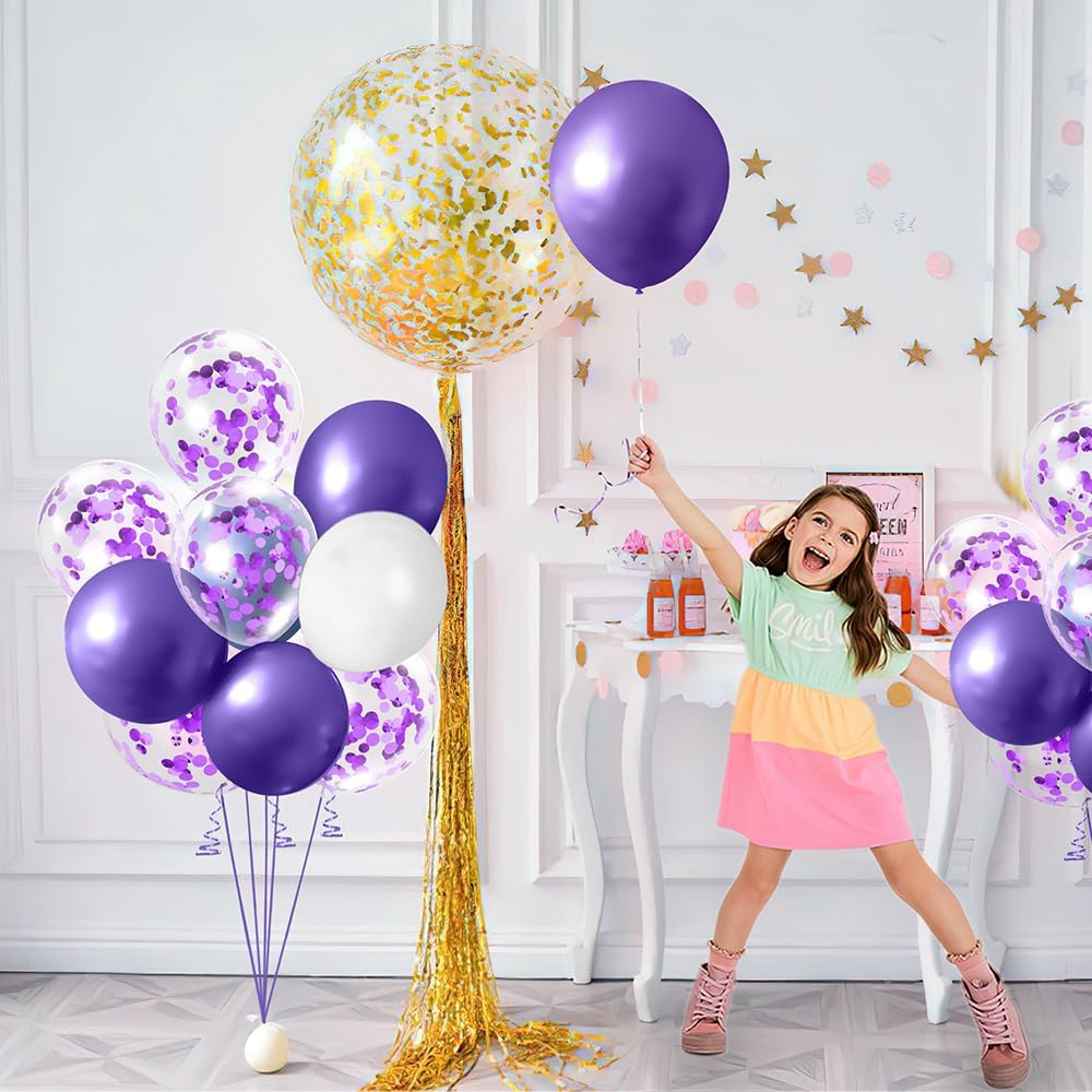 Gold Confetti Balloons, 50 Pcs 12 Inch, Glitter Gold Confetti Party Balloons, Party Decorations, Birthday Wedding Baby Shower Party Balloons Decorations