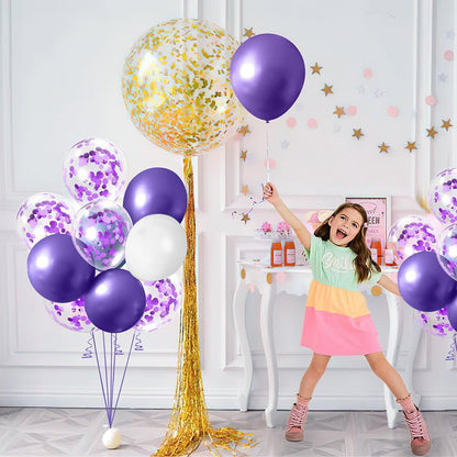 Gold Confetti Balloons, 50 Pcs 12 Inch, Glitter Gold Confetti Party Balloons, Party Decorations, Birthday Wedding Baby Shower Party Balloons Decorations
