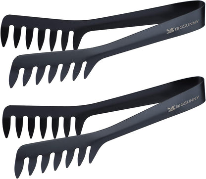 MSY BIGSUNNY 2 Pack Pasta Tong, Stainless Steel Food Tong Serving Tong, Spaghetti Tong