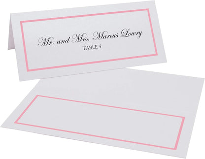 Single Line Border Printable Place Cards, Gold (Choose Color), Set of 60 (10 Sheets), Laser & Inkjet Printers - Wedding, Party, Dinner, and Special Events - Made in the USA