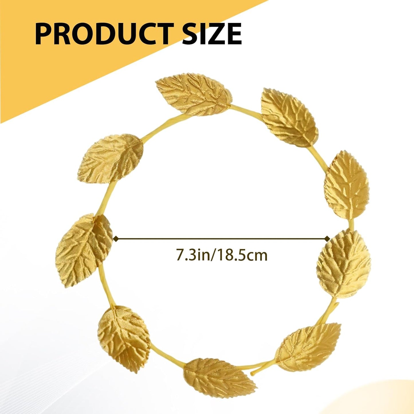 Hoypeyfiy 12 Pcs Gold Laurel Crown Wreath Headbands, Greek Goddess Roman Leaf Headpiece for Toga Party, Halloween Cosplay, Wedding, Prom, Festival Costume Accessories