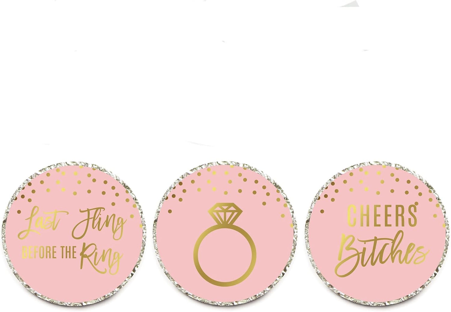 Andaz Press Blush Pink and Metallic Gold Confetti Polka Dots Bachelorette Party Bridal Shower Collection, Scavenger Hunt Game Cards, 20-Pack