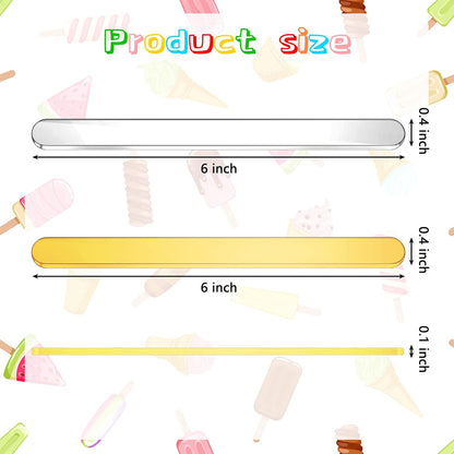 30 Pieces Acrylic Sticks Reusable Cakesicle Cake Pop Mold Mirror Ice Pop Sticks Ice Cream Cakesicle Mold for Home Cake Candy Gifts Party Craft