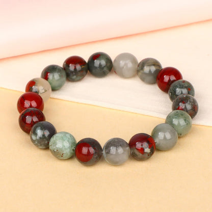 LPBeads Handmade Natural Gemstone Stretch Elastic Bracelet Healing Crystal Round Stone Beads Jewelry Gifts for Women Men
