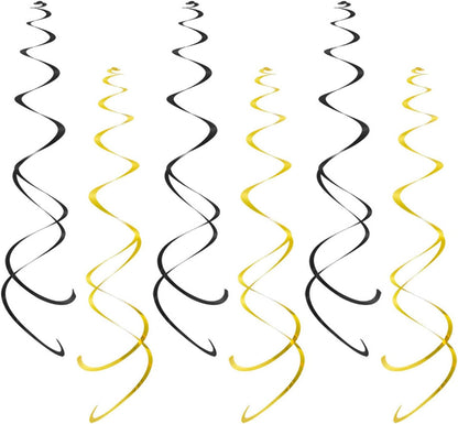 Party Swirl Decorations, Hanging Swirl for Ceiling Decorations, Purple, Pack of 30