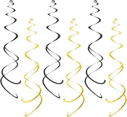 Party Swirl Decorations, Hanging Swirl for Ceiling Decorations, Purple, Pack of 30