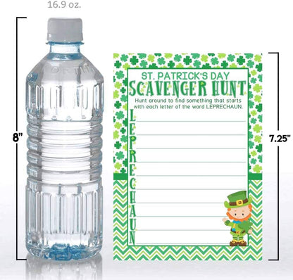 St. Patrick's Day Scavenger Hunt Word Scramble Holiday Fill In Game Cards, Ten 5" x 7" Fill In The Blank Cards by AmandaCreation