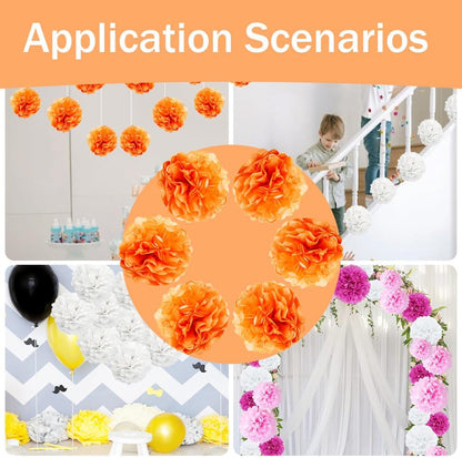 Yosawa 12 Pcs Tissue Paper Pom Poms Flowers,10''12''Paper Flower Party Decorations for Wedding Birthday Baby Shower Baby Girl Room Nursery Decoration（Sky Blue/ZH）