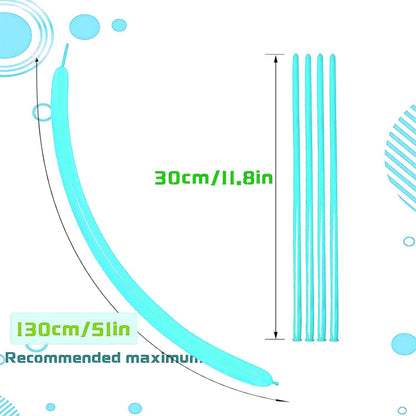 260 Balloons Clear, Thickening Long Balloons for Tying Arch, Twisting Latex Animals Magic Modeling Skinny Birthday Balloon for Kid‘s Party Wedding Decoartion Supply 100pcs