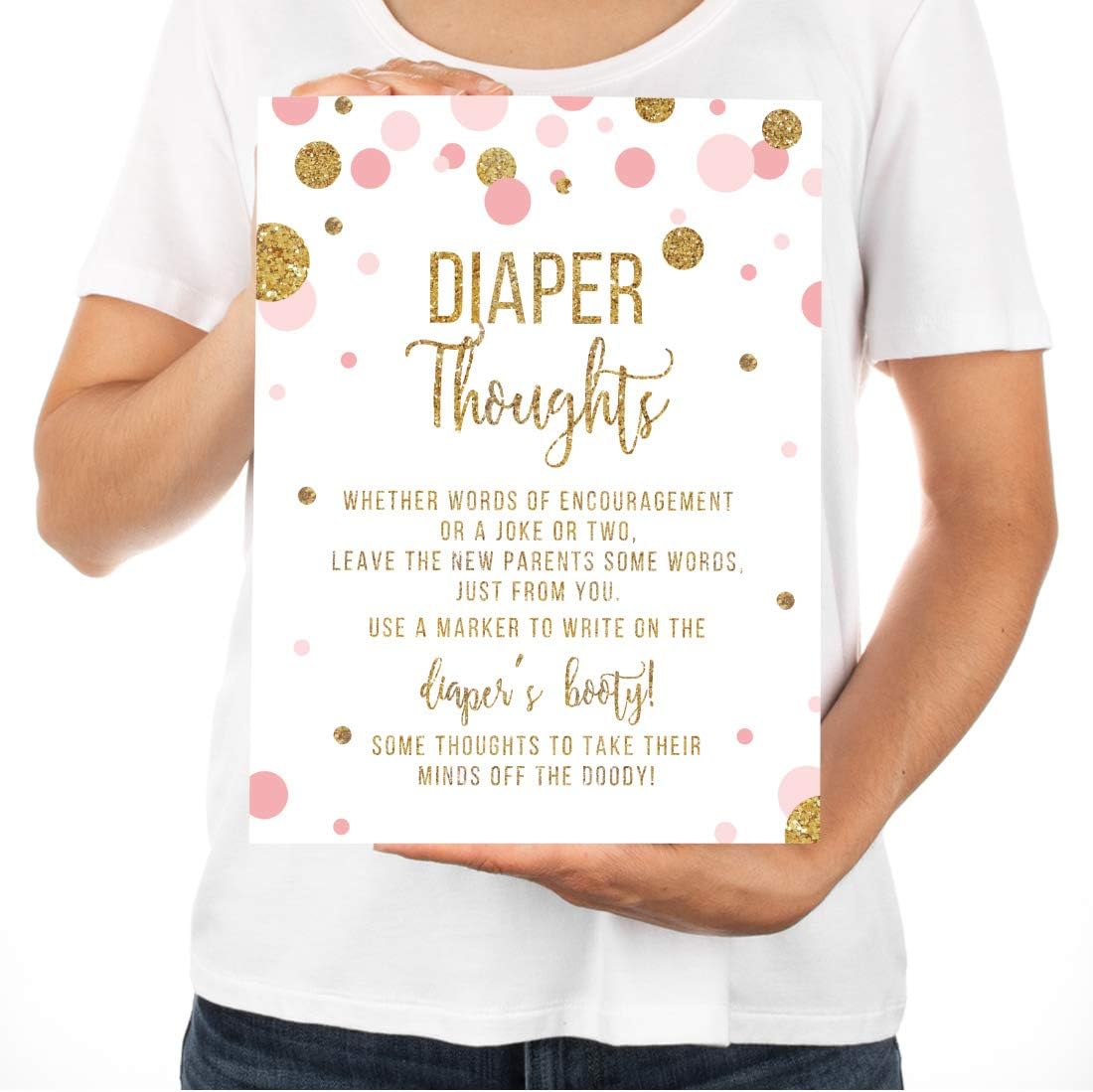 Andaz Press Blush Pink Gold Glitter Girl Baby Shower, Printable Table Tent Place Cards, 20-Pack, Seat Placement Cards Blank Place Cards For Table Settings Name Cards for Wedding, Graduation Food Cards - Colors B