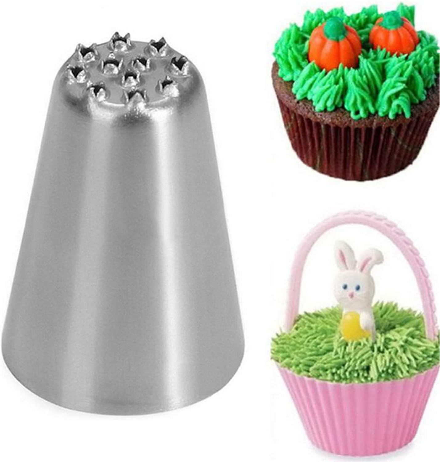 Piping Tips For Cake Decorating, Stainless Steel Icing Piping Nozzles For Pastry Fondant Decorating Tools (C)