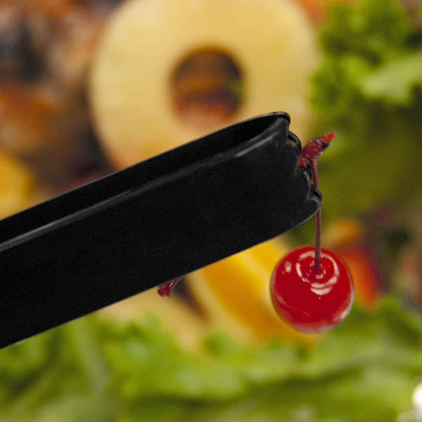 Party Essentials 6.5" Plastic Serving Tongs, 8-Count, Black