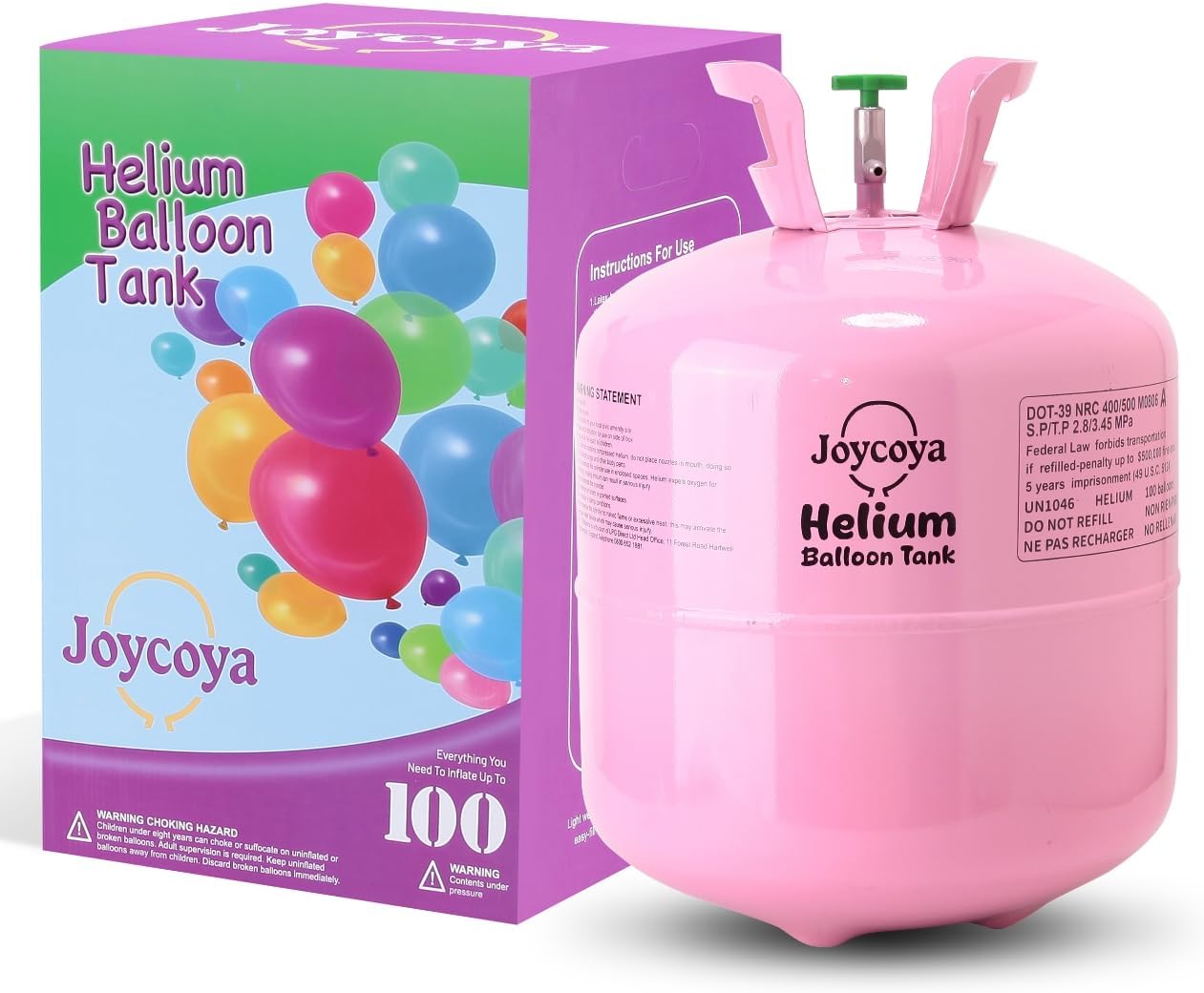 22L Helium Tank Kit for Balloons 1 Pack – Up to 100 Latex Balloons, Complete Party Balloon Kit with Ribbons, Easy Home Use for Birthday, Wedding, Baby Shower & Event Decorations
