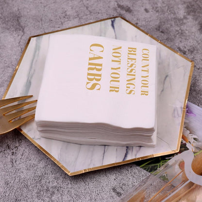 Funny Cocktail Napkins 100Pcs Funny Quotes Saying Disposable Paper Party Napkins 4.5 x 4.5 Two-ply (I Feel Sorry For People Who Don’t Know Us Napkins)