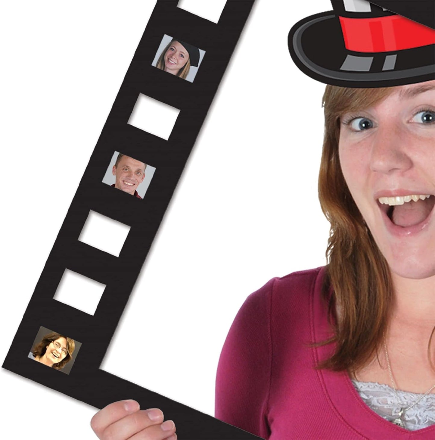 Beistle Black 5 Piece Filmstrip Photo Fun Frames, 12"