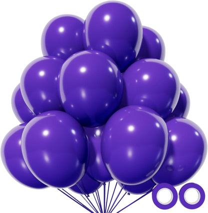 110pcs Black Balloon 12 inch, Black Latex Balloons for Birthday Party Baby Shower Wedding(with 2 Ribbons). - Colors B