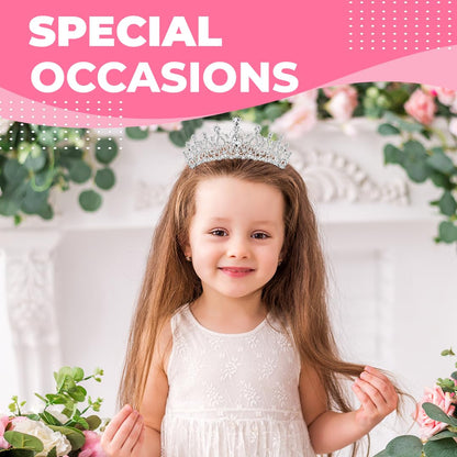 Birthday Tiara Crown with Sash for Women, Headband Hair Accessories for Wedding Party Costume