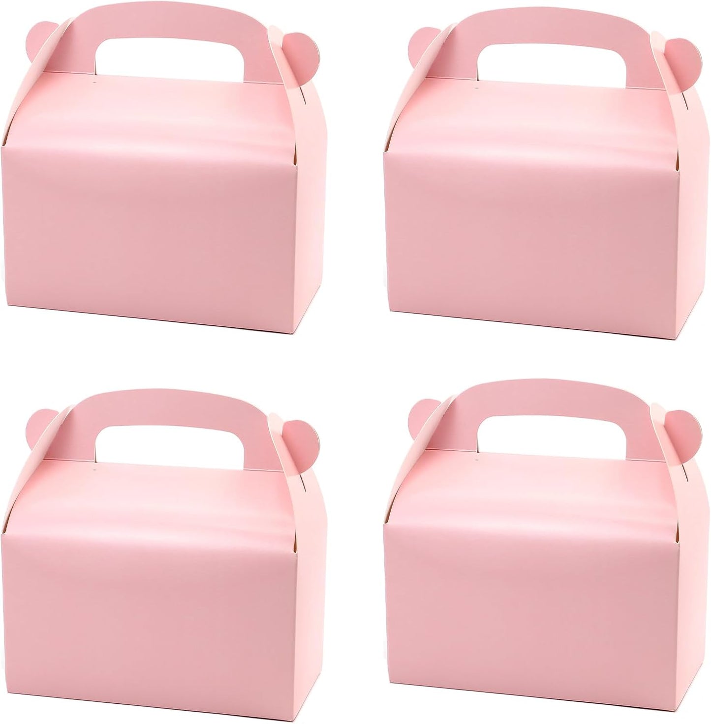 30-Pack Yellow Party Favor Treat Boxes, Goodie Candy Box, Gable Paper Gift Boxes with Handles Perfect for Construction and Chic Yellow Submarine Party Decoration Supplies