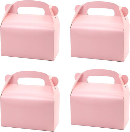 30-Pack Yellow Party Favor Treat Boxes, Goodie Candy Box, Gable Paper Gift Boxes with Handles Perfect for Construction and Chic Yellow Submarine Party Decoration Supplies