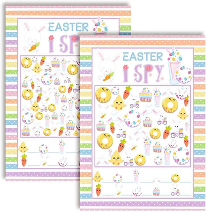 Easter Word Scramble and Scavenger Hunt 10 Pack 5"x7" Fill‑In Game Cards, Fun Happy Easter Holiday Activity Cards for Kids with Word Puzzle and Search Games by Amanda Creation