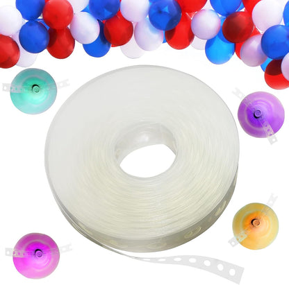 Balloon Decorations 50 Ft Strip Tape Arch Garland Streamer Ribbon Decorating Connectors for Wedding Birthday Party Baby Shower DIY