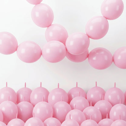 Gold Quick Link Balloons, 60PCS Linking for Balloon Wall Arch Chains, 6inch Linkable for Wedding Birthday Baby Shower Engagement Graduation Party Decorations